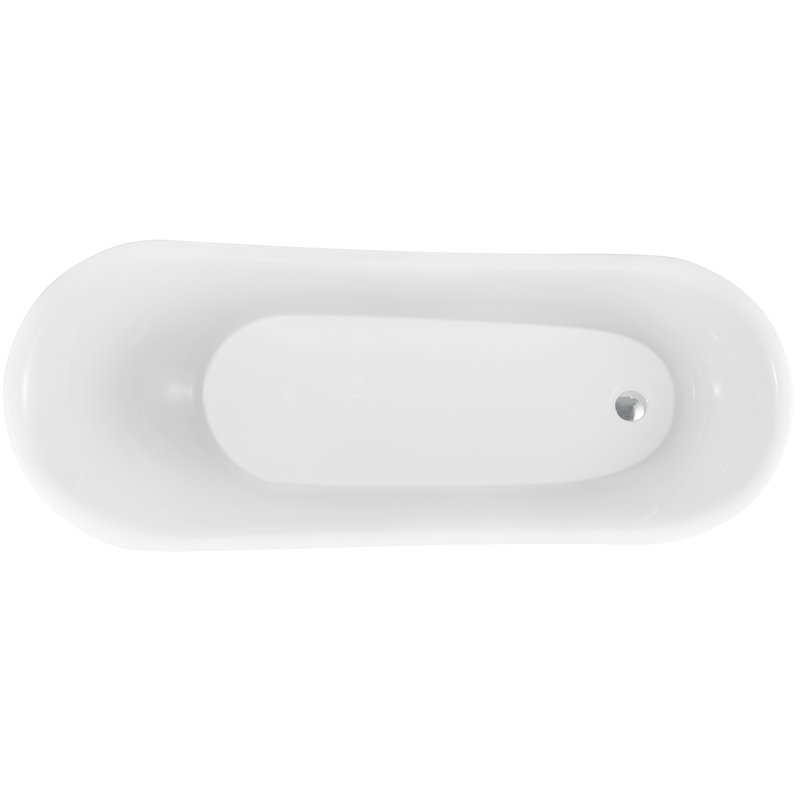 AKDY 59.8'' x 28'' Freestanding Soaking Fiberglass Bathtub & Reviews